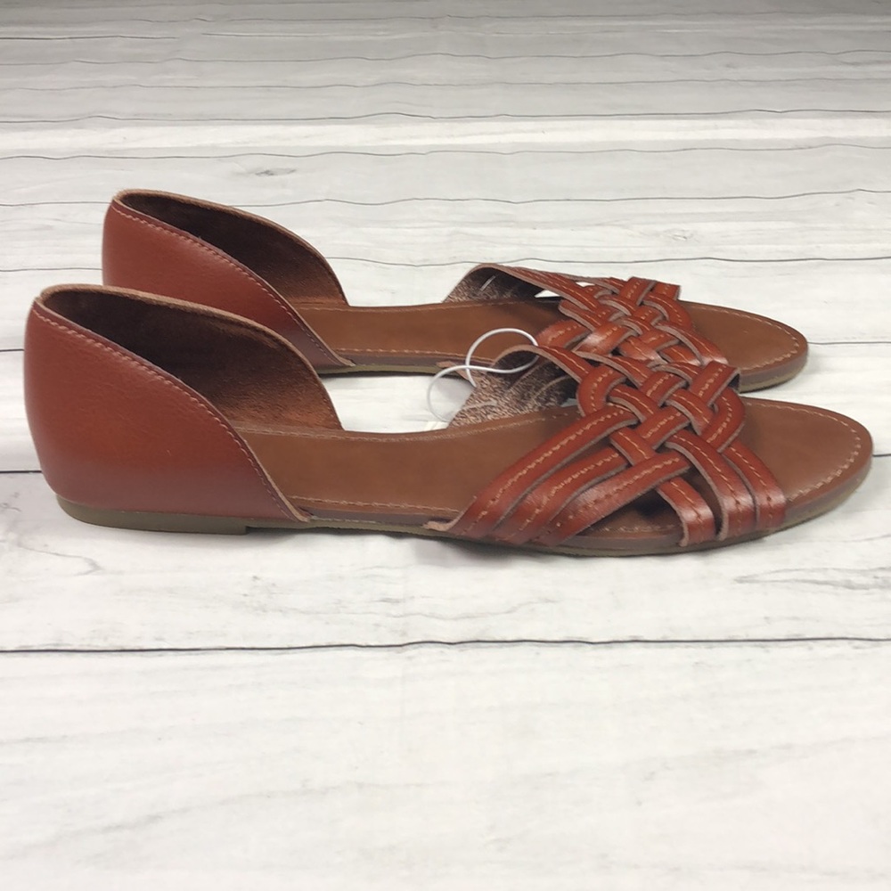Universal Thread Saddle Brown Leather Sandals Sz11 - image 5
